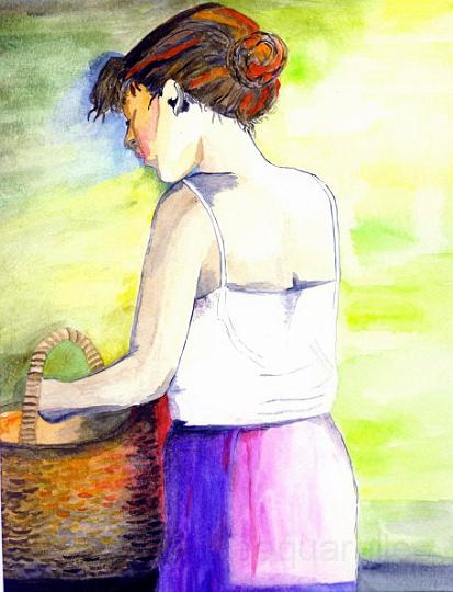 jeune fille au velo.JPG - Dame au panier